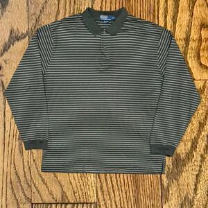 Vintage Polo Ralph Lauren Striped Long Sleeve Rugby Polo Shirt